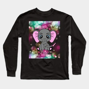 BABY Elephant Graphic Jungle Animals Long Sleeve T-Shirt